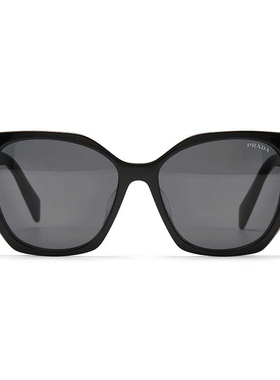 普拉达新款蝶形宽腿板材墨镜