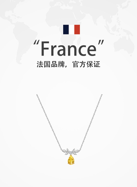 leqiyuan小众水滴黄锆石锁骨链女