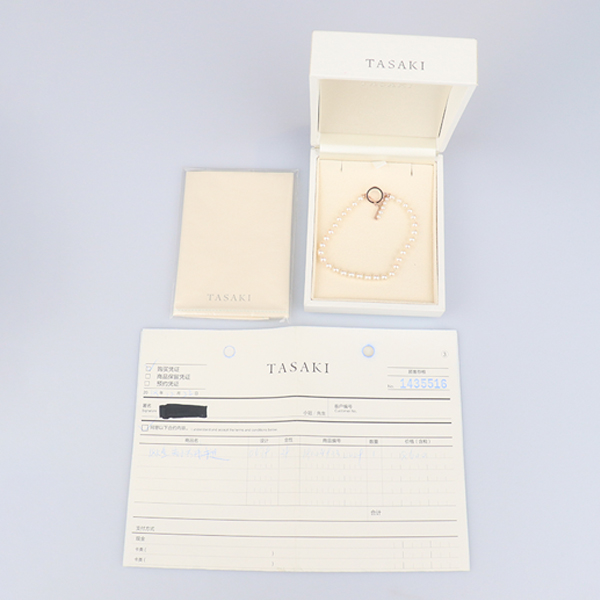 【自营】中古95新TASAKI塔思琦Petit海水珍珠串珠手链750樱花金 - 图2