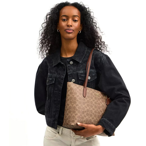 【自营】COACH/蔻驰女士托特包Tote 30购物袋通勤单肩手提包CBT20 - 图2