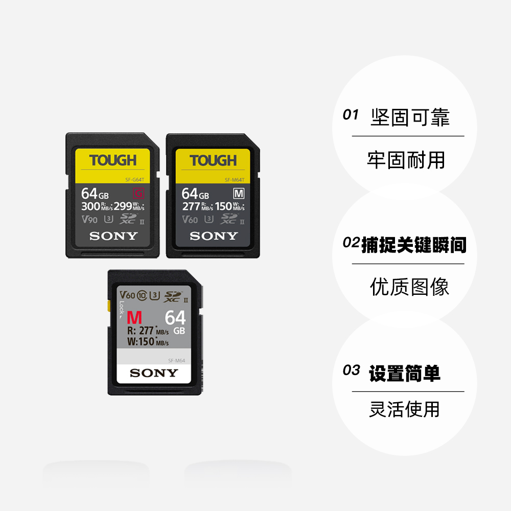 【自营】索尼 SONY 存储卡SF-G SF-M 系列TOUGH规格内存卡 - 图0