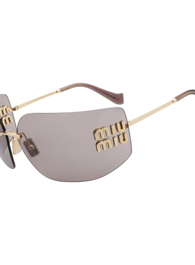 【自营】MIUMIU/缪缪女款墨镜时尚不规则无框明星同款太阳镜54YS