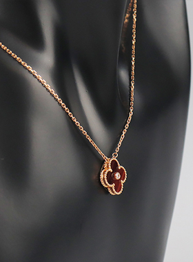 【自营】中古95新VCA(梵克雅宝)VINTAGE ALHAMBRA四叶草项链吊坠