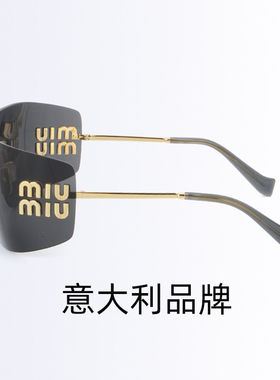 Miumiu无框金属字母徽标女太阳镜