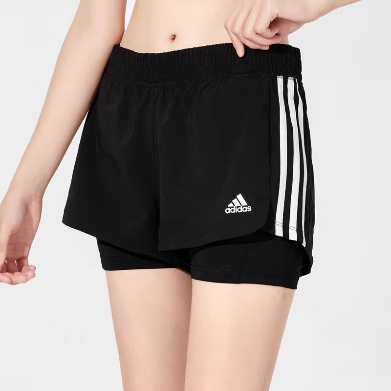 【自营】Adidas/阿迪达斯PACER 3S 2 IN 1训练运动女子短裤GL7686 - 图0