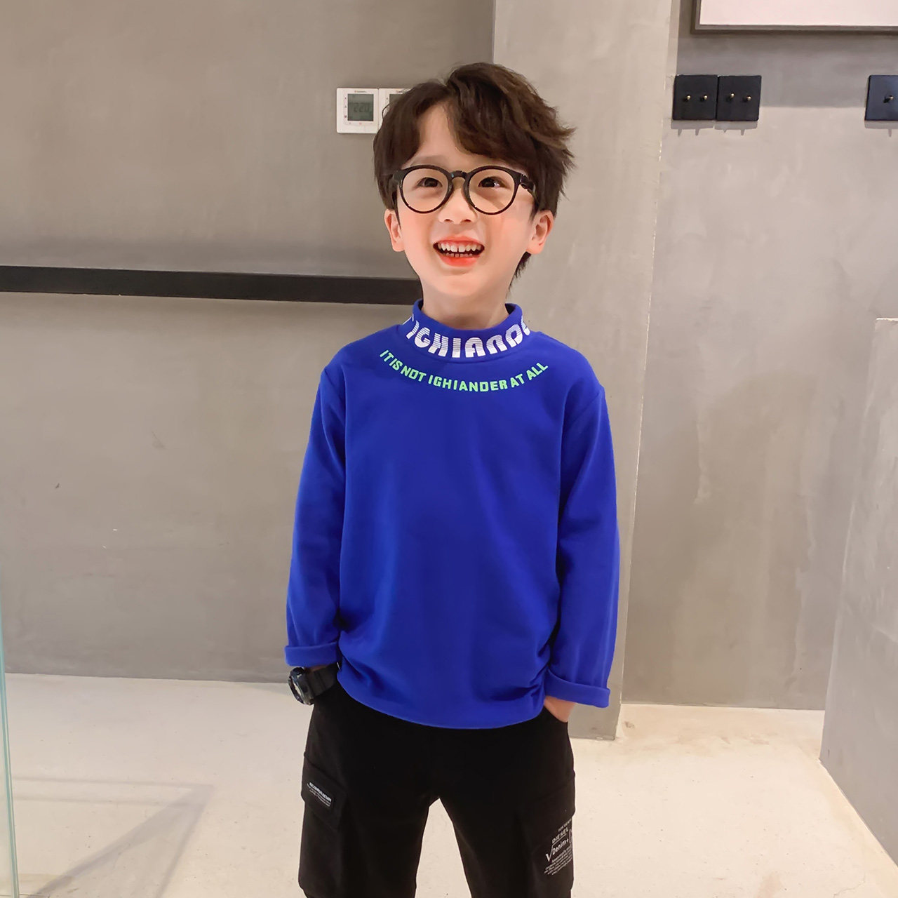 左西童装男童半高领儿童长袖打底衫 左西outlets店T恤