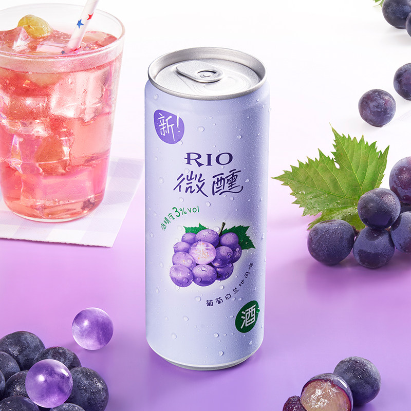 rio鸡尾酒微醺3度葡萄预调白兰地 长庆和食品预调鸡尾酒/Alcopop