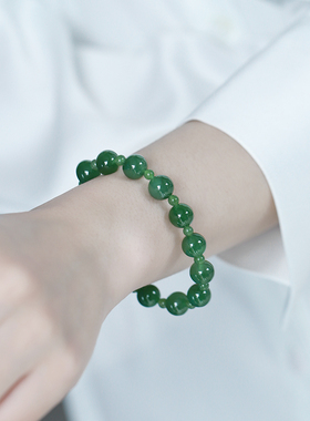 若华珠宝雨翠国潮菠菜和田玉手链