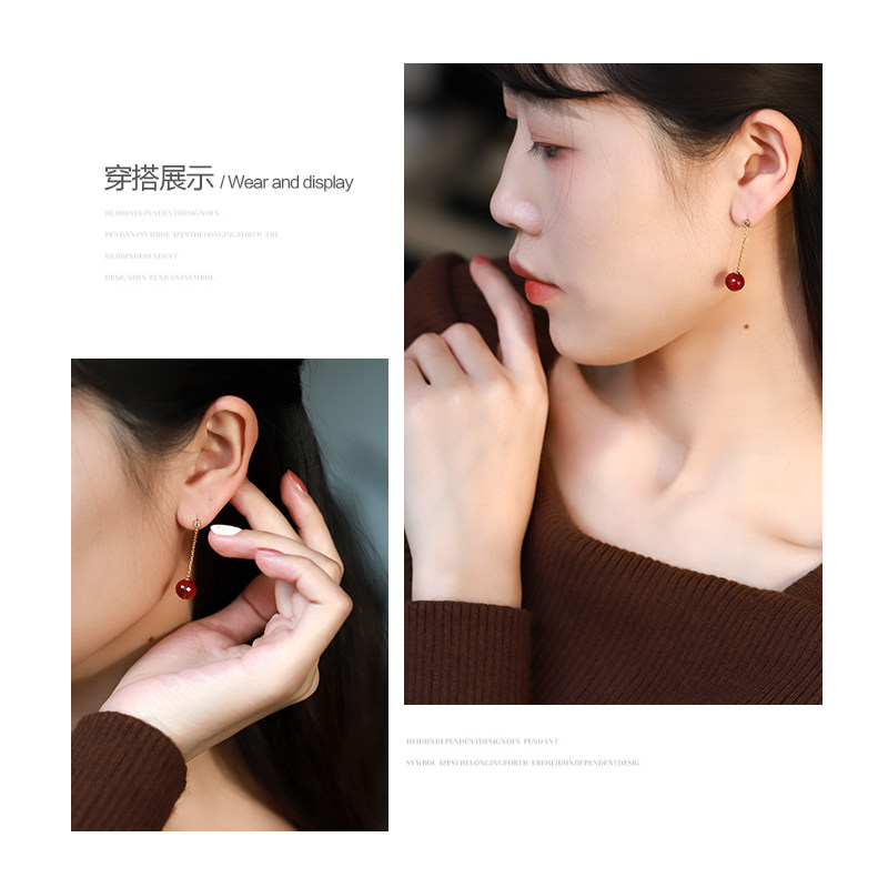 若华珠宝晚枫 大颗粒刻面红宝石耳环女18K金流苏耳钉耳饰礼物定制,淘宝优惠券,粉丝福利购,淘宝优惠卷