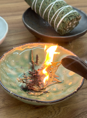 秘鲁圣木雪松鼠尾草陶瓷净化器皿