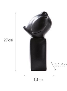 新中式风黑色现代简约样板间小鸟