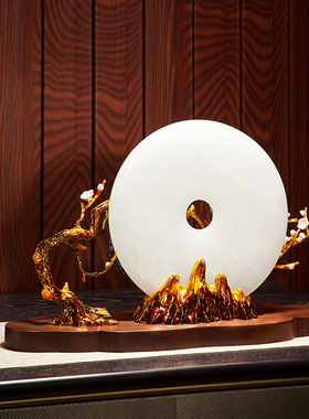 平安扣黎采玉石新中式玄关珐琅