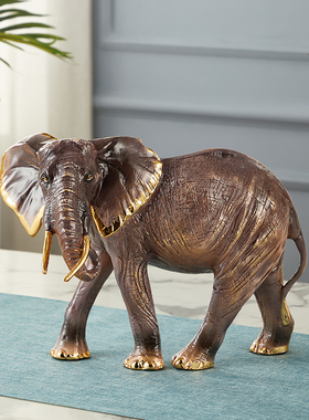 全铜招财家居客厅酒柜大象摆件