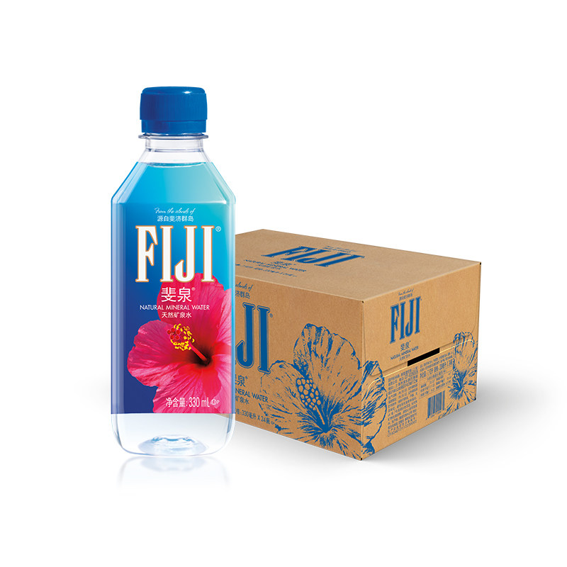 官方正品斐济进口斐泉fijiwater天然矿泉水小瓶整箱330ml*24瓶