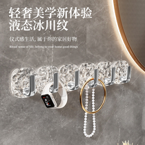 Acrylic Linkage Row Hook Powerful Load Bearing Viscose Free To Punch Door Rear Hanger Bathroom Toilet Without Mark Viscose Glue