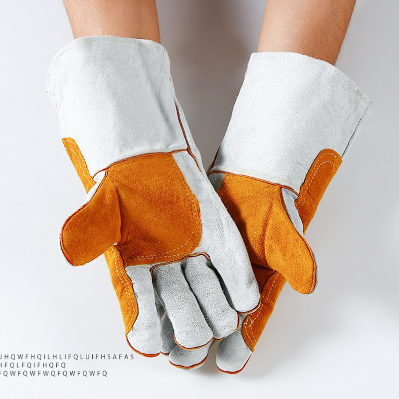 佳护长款全牛皮电焊手套焊工焊接烧焊隔热钢厂工业劳保防护手套,淘宝优惠券,粉丝福利购,淘宝优惠卷