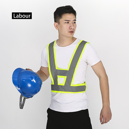 佳护 V型反光背心马甲夜间施工程建筑环卫骑行防护反光衣车辆年审 - 图2
