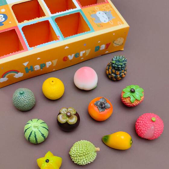 Mini Simulated Fruit Hole Children's Small Lottery Blind Box Toy Miniature Watermelon Model Children's Gift