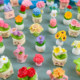 Cartoon ins style simulated flower potted blind bag mini green plant flowers car central control decoration cute ornaments