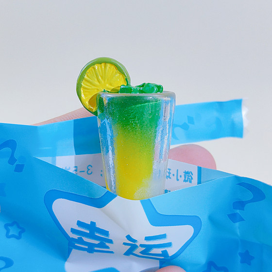 Creative summer ice cream cup blind bag miniature smoothie juice drink bottle model simulation food toy decorative small ornaments
