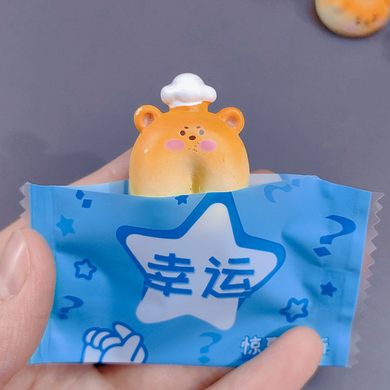 Blind bag creative simulation animal bread dessert series mini cat puppy rabbit hamburger cake model ornaments