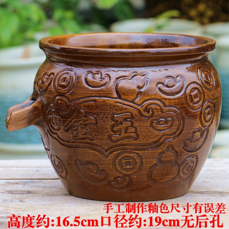 循环流水高低陶罐套餐古法养鱼庭院鱼缸造景摆件阳台室外鱼池造景 - 图0