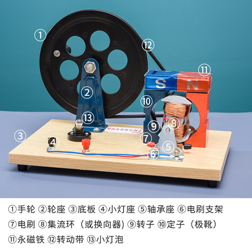 手摇交直流发电机幼儿园用具中小学科学探究实验科普展品科玩教具 - 图1