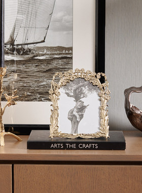 轻奢金银色小鸟树枝烛台首饰盘