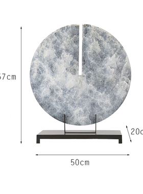 新中式风门厅现代样板房会所摆件