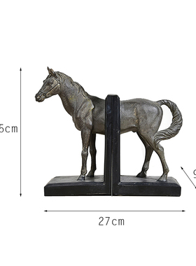 新中式风复古树脂马头动物书档