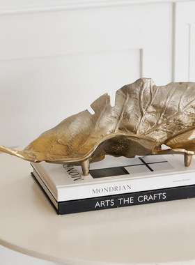 印度进口铝制树叶造型桌面摆件