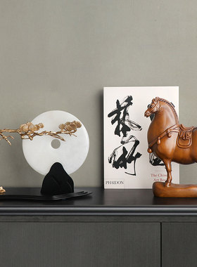 设计师搭配组合摆件新中式客厅玄关民宿装饰品书房民宿博古架摆设