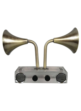 简约现代轻奢水晶摆件样板间书房客厅博古架复古留声机装饰品摆设