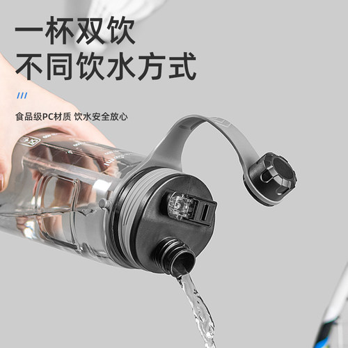 2025新款水杯大号大容量夏季运动塑料吸管杯耐高温食品级可装开水 - 图0