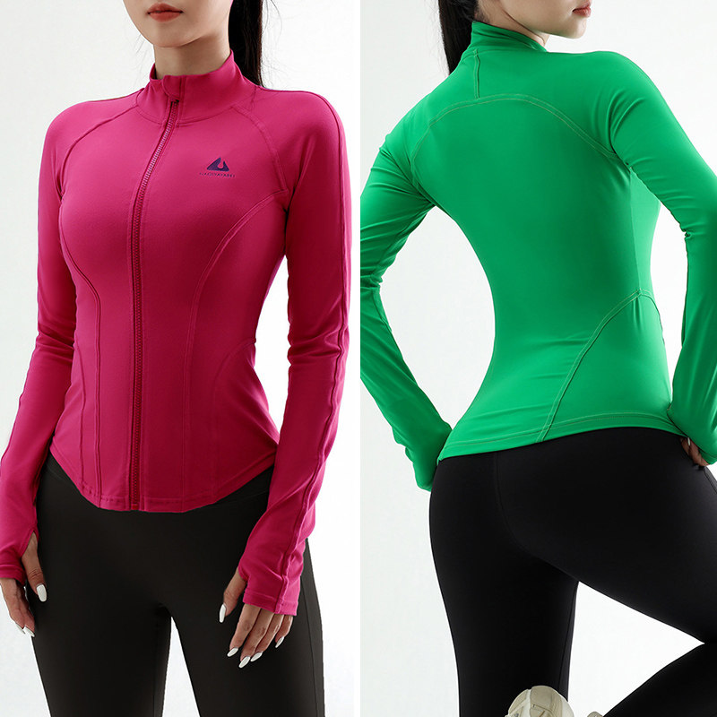 瑜伽服套装女2025春秋新款长袖时尚跑步运动健身训练骑行外套上衣,淘宝优惠券,粉丝福利购,淘宝优惠卷