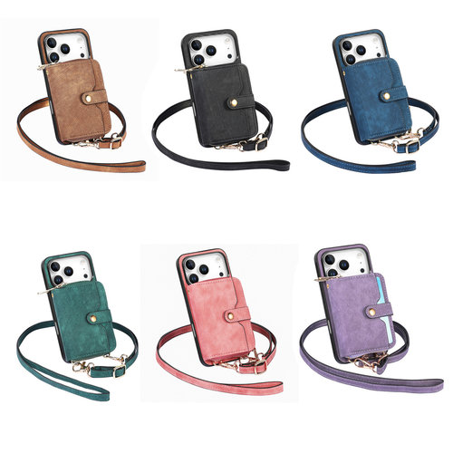 适用苹果17promax卡包手机壳14plus可插卡15带卡槽16e斜跨背带11零钱包13promax保护套XR女XSmax新款12大容量 - 图3