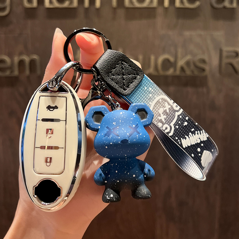 适用21款日产天籁钥匙套新轩逸奇骏扣骐达劲逍客包尼桑车蓝鸟壳女 - 图1