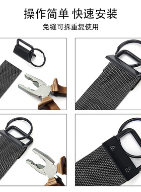新款钥匙圈合金圆形可拆卸防锈弹簧圈快挂扣亚马逊货源饰品钥匙扣