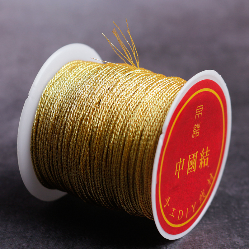 小卷金线银线69股手工编织手链金色丝线亮光绳子缠绕流苏穗子线材 - 图1
