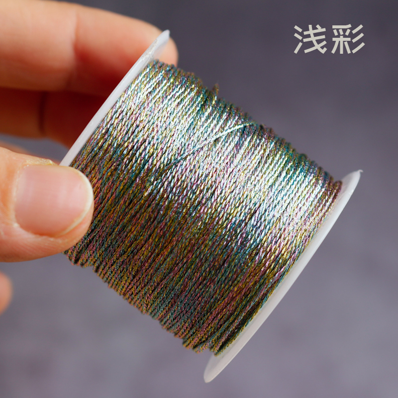 小卷金线银线69股手工编织手链金色丝线亮光绳子缠绕流苏穗子线材 - 图2