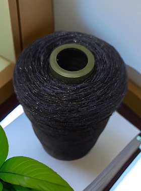 进口棉麻混纺银丝线毛线透气显白