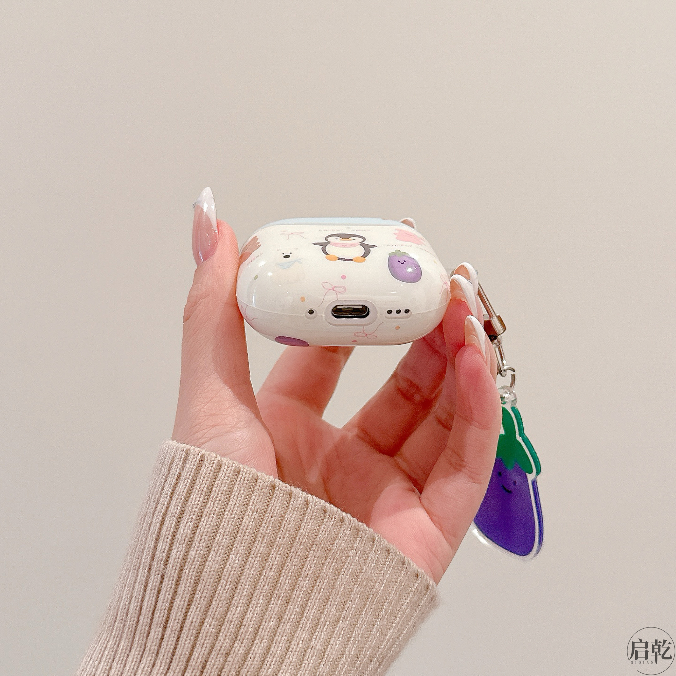 启乾 jellycat小动物茄子挂件Airpods4/3耳机保护壳套2pro二三代新款适用苹果无线蓝牙硅胶软壳少女可爱卡通-图3
