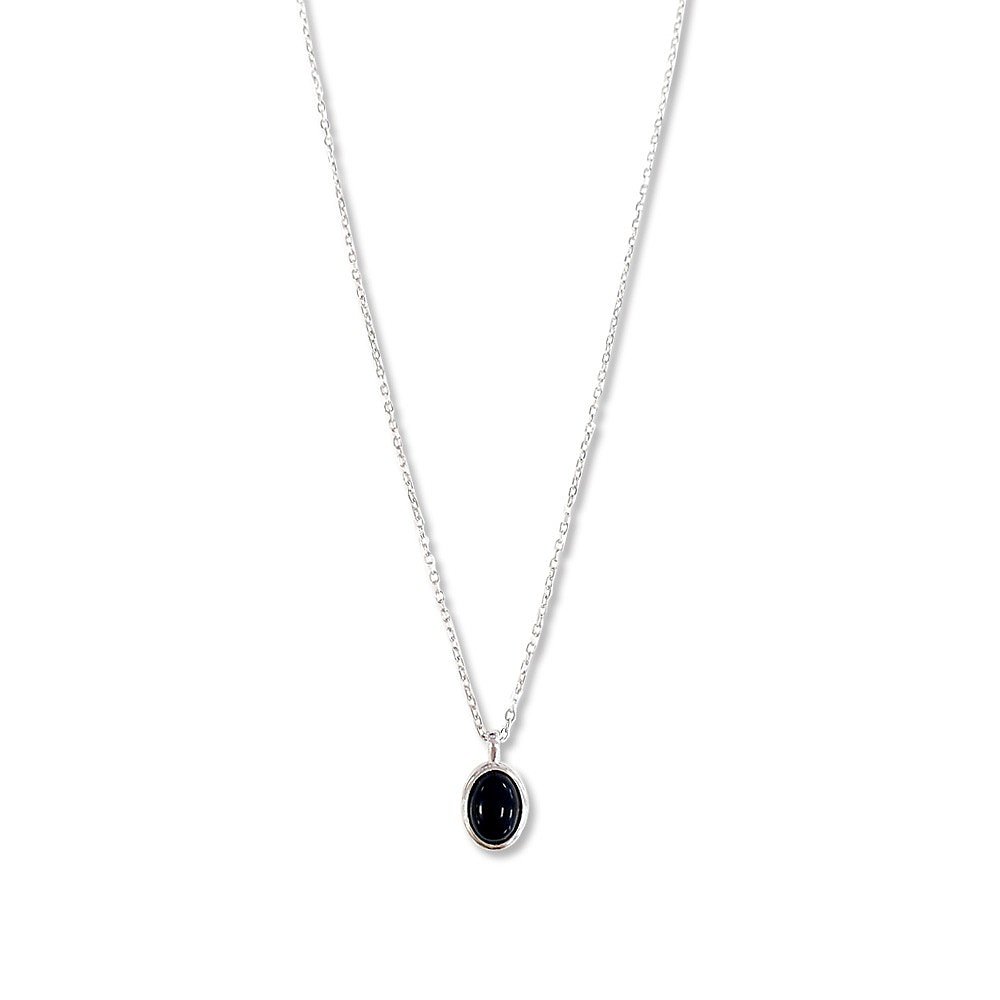 韩国直邮OVTU日常椭圆玛瑙吊坠项链ONYX DAILY NECKLACE - 图2