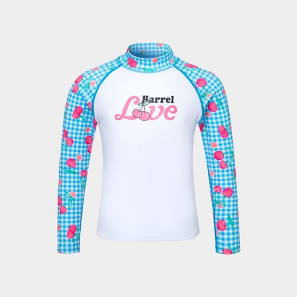 韩国直邮BARREL 儿童时尚防晒服KIDS SUNSET CHERRY RASHGUARD BL - 图2