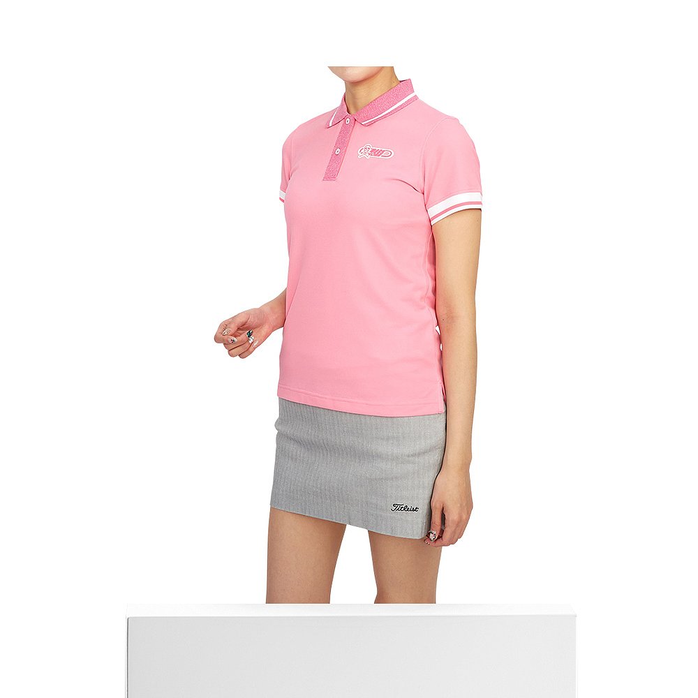 1h可退 韩国直邮MARK & LONA MLW 3B AP08 PINK 女士 半袖T恤衫 - 图3