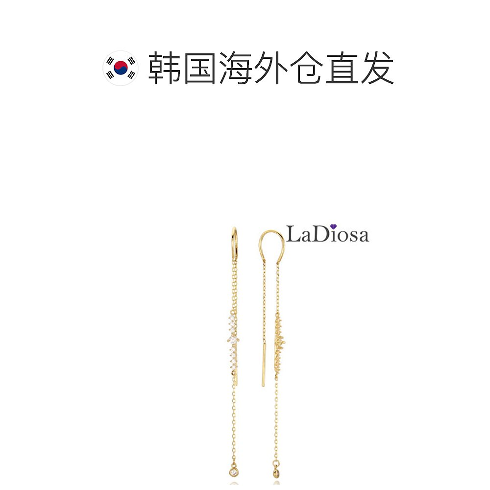 韩国直邮[LAZA] 18K 耳环 耳钉 LK18SA-3346E - 图1