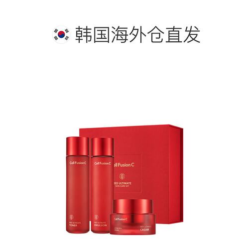 韩国直邮Cell Fusion C 秀肤生 红色水乳面霜5件套正品套装护肤品 - 图1