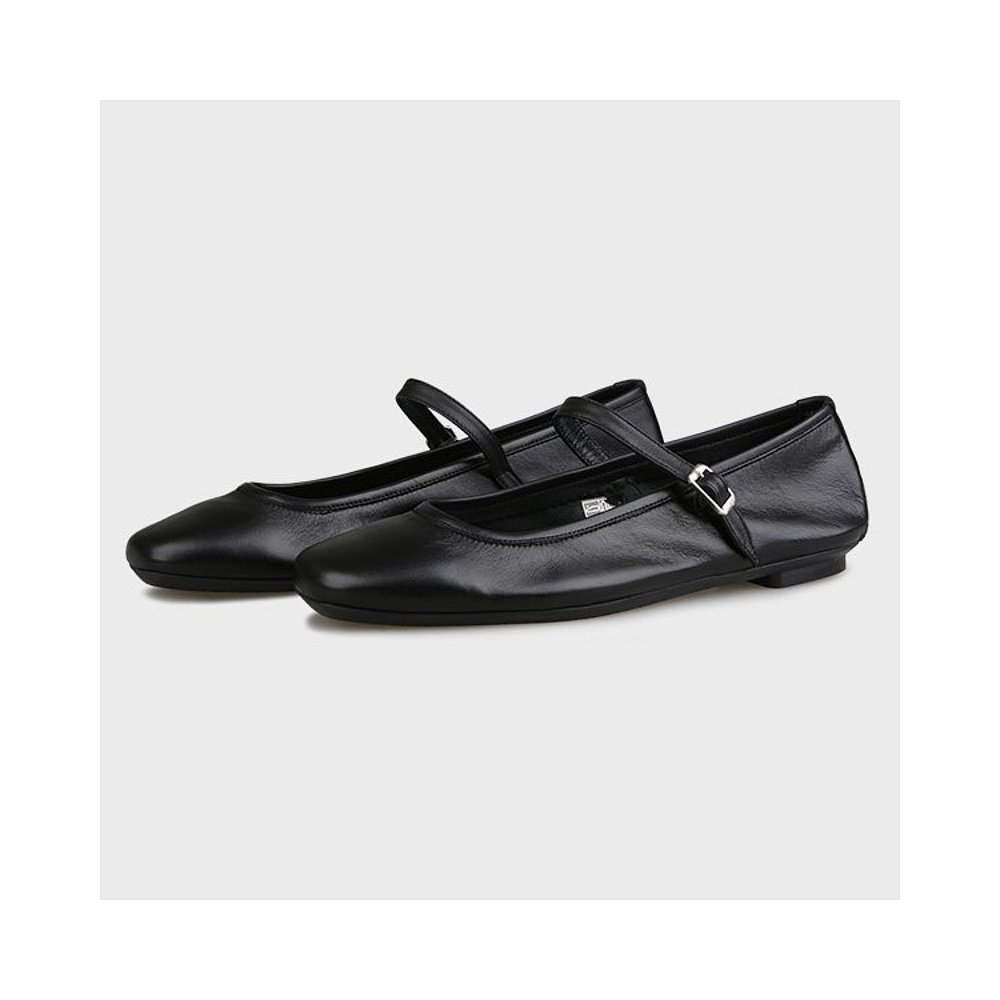 韩国直邮reqins帆布鞋 HONOR Ballerina Shoes Women Leather D-图0