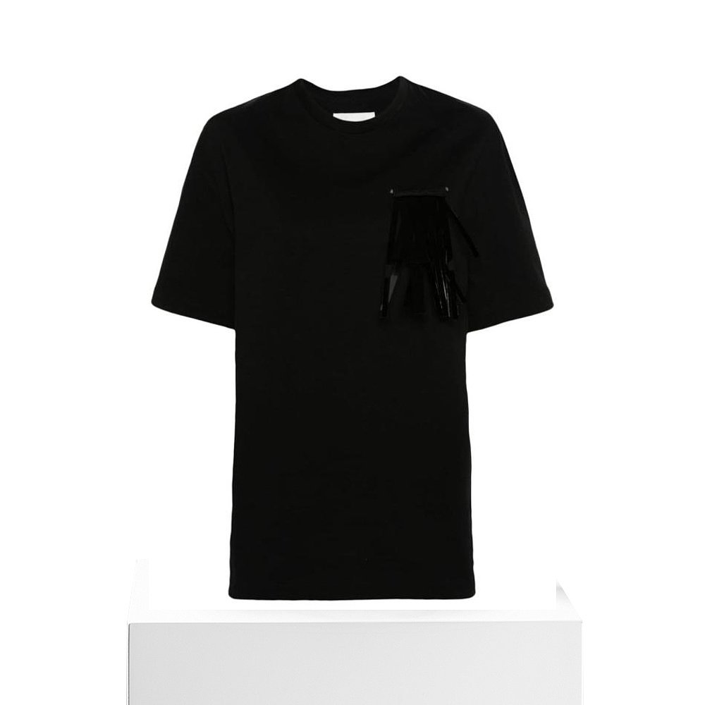 韩国直邮JIL SANDER24SS长袖T恤女J03GC0123 J20035 001BLACK - 图3