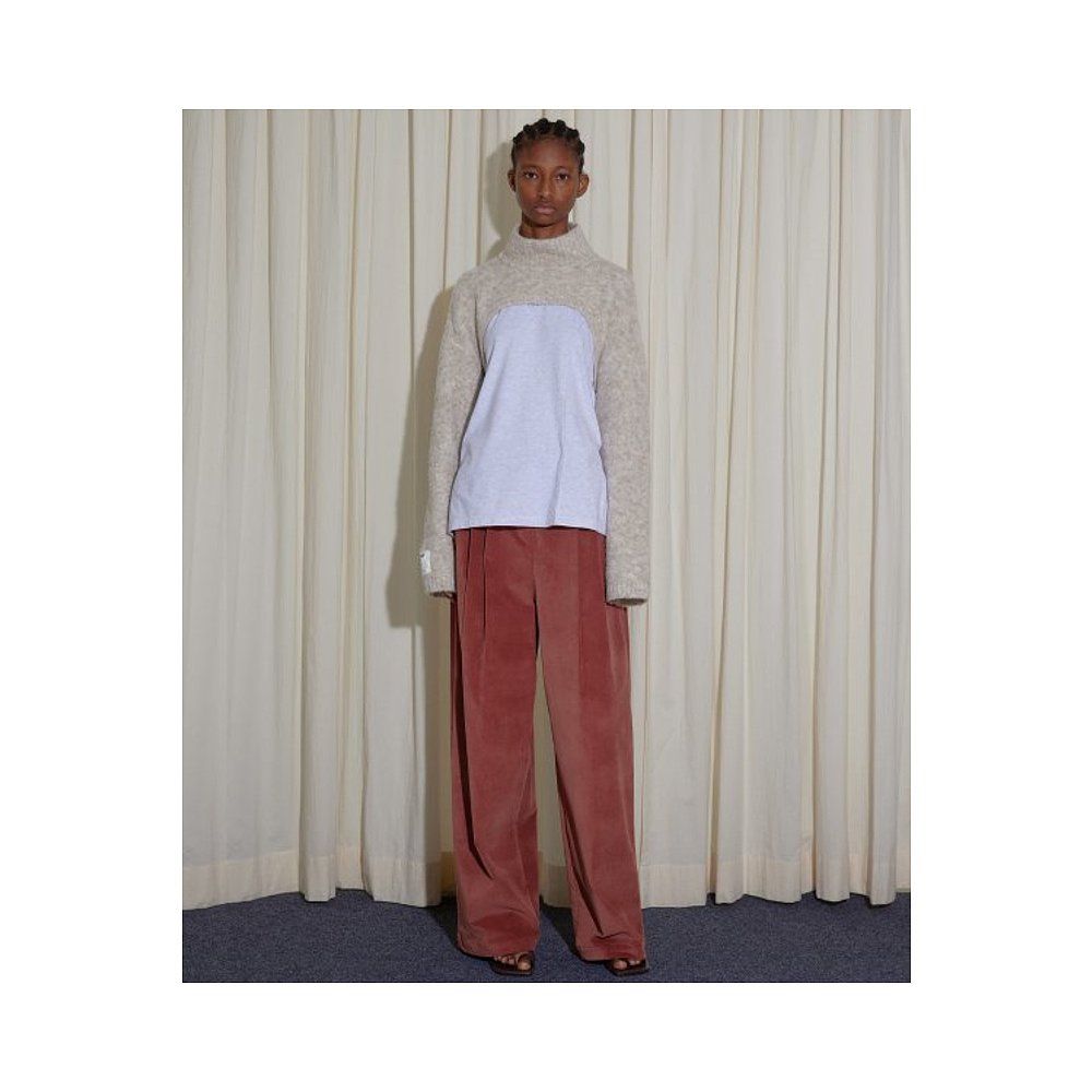 韩国直邮EN OR 女士毛针织衫BCWTKN002IV HIGH NECK CROPPED BOLER - 图0